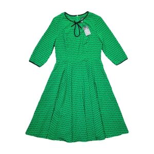 Hell Bunny Paradisum 50s Fit and Flare Heart Swing Dress
